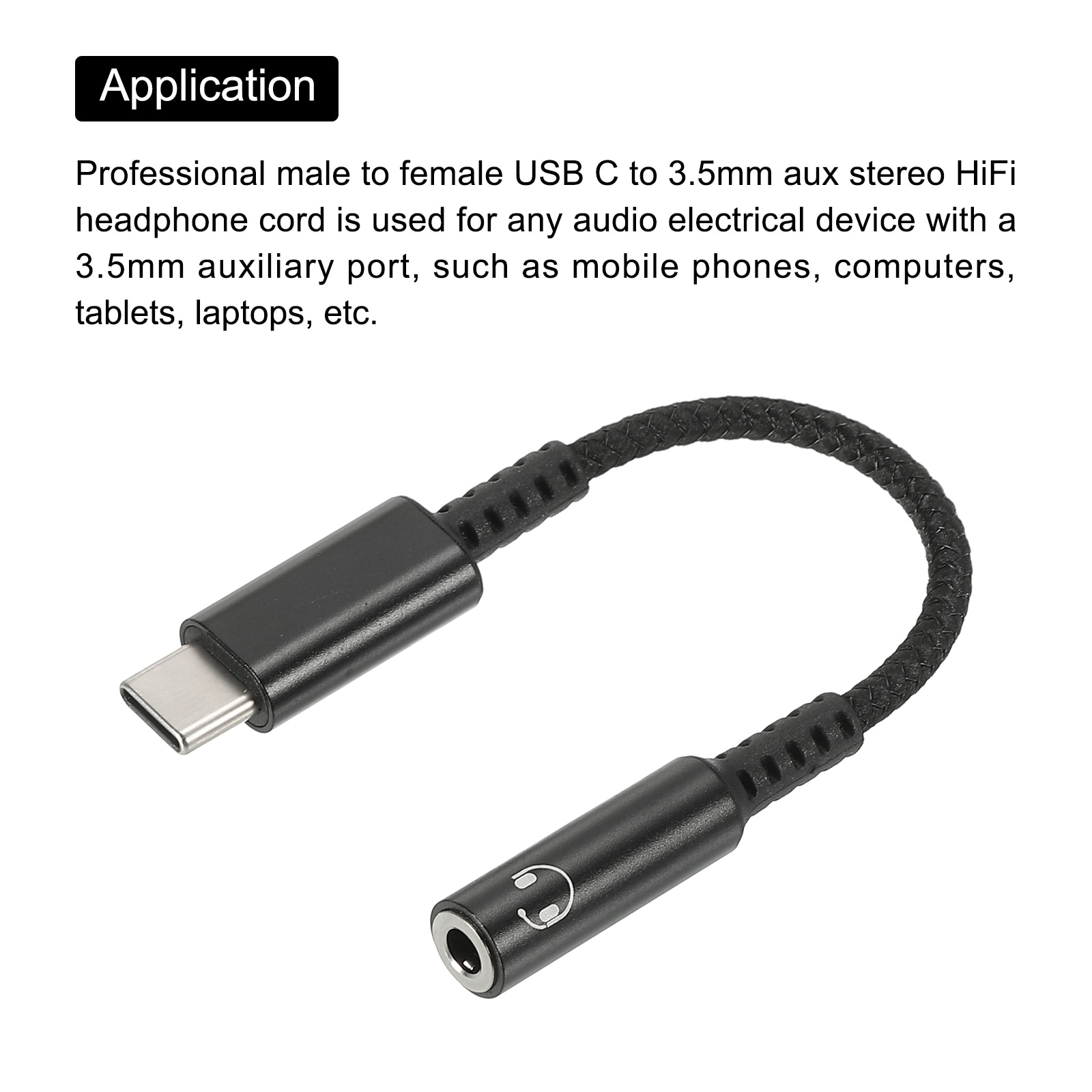 USB Type C to 3.5mm Headphone Jack Adapter USB C to Aux Audio Cord 5 - Bed  Bath & Beyond - 38077027