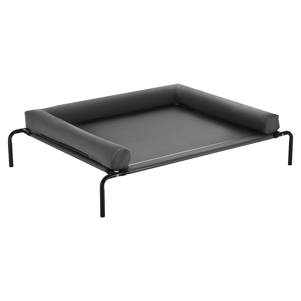 XL Elevated Dog Bed with Pillow Breathable Mesh Waterproof Steel Frame 110 lbs Capacity - 48 x 35 x 8 in
