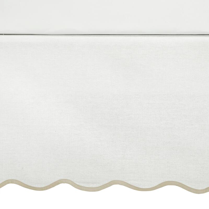 Lush Decor Coastal Chic Scallop Edge Bed Skirt Single - Queen - Neutral