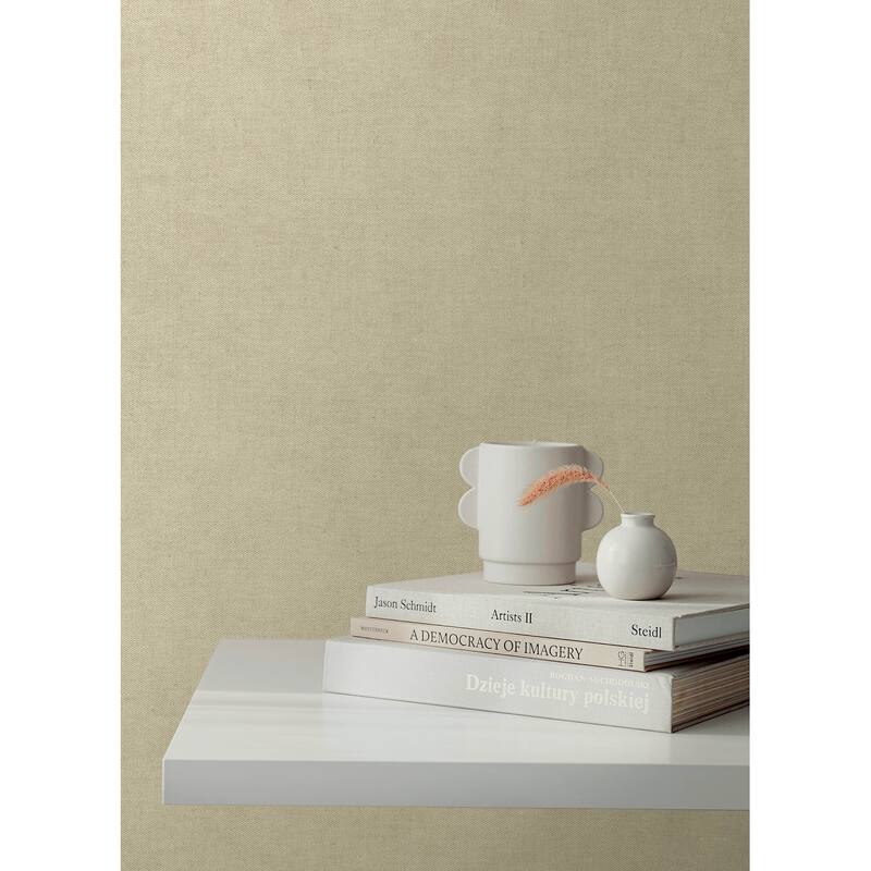 A-Street Prints Nuovo Taupe Faux Linen Wallpaper