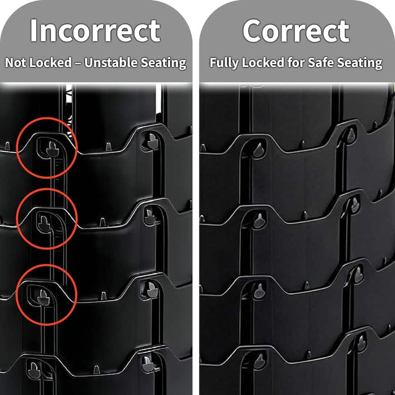 VECELO Portable Telescoping Stool Lightweight Adjustable Height Folding Stool for Camping Fishing Indoor Outdoor Plastic Seat