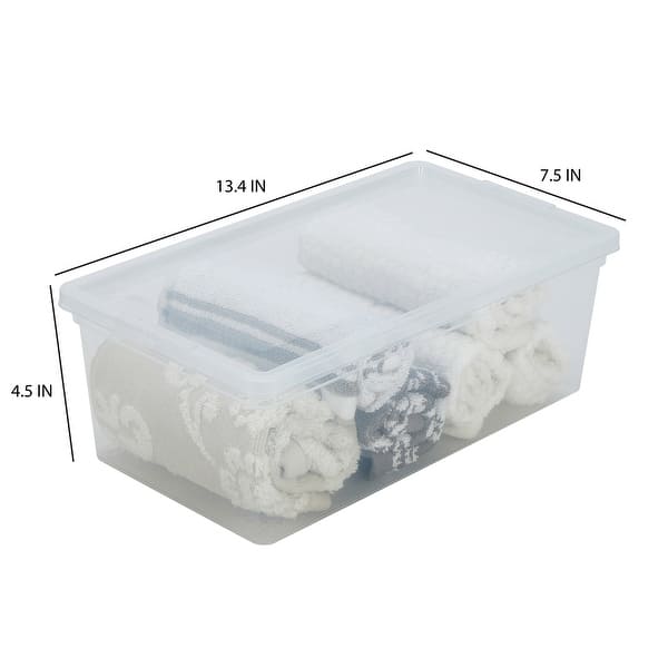 Simplify Stackable Storage Bins with Lids in Clear - Bed Bath & Beyond
