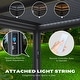 preview thumbnail 60 of 188, EROMMY Outdoor Louvered Pergola Gazebo with Adjustable Aluminum Rainproof Roof