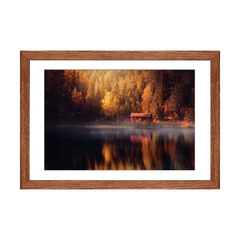 iCanvas "Autumn Reflection" by Fredrik Stromme PFA - Walnut - 24x32x1