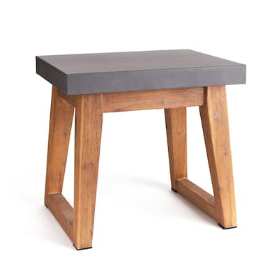 18" x 19.75" Breckenridge Rectangle Decorative Wooden Sitting Footing Step Stool