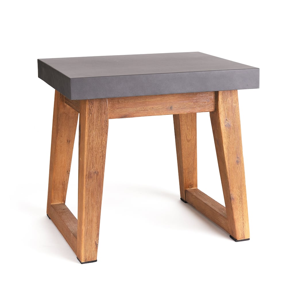 18" x 19.75" Breckenridge Rectangle Decorative Wooden Sitting Footing Step Stool