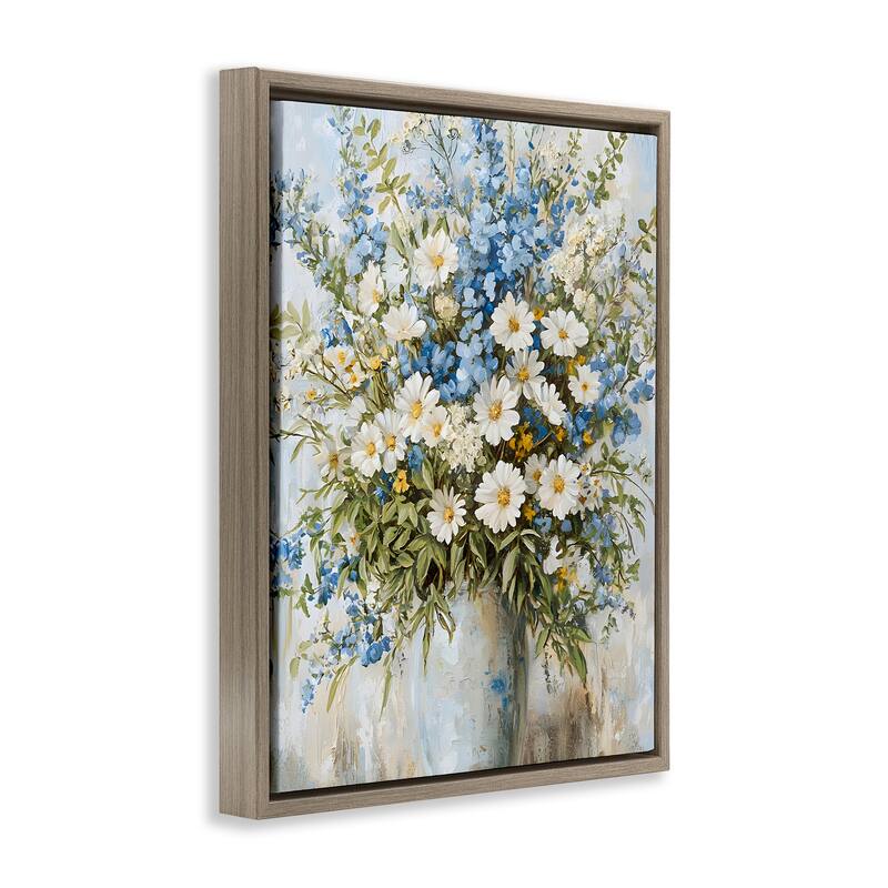 Stupell Heritage Style Bouquet Framed Floater Canvas Wall Art Design By Franklyn Gregory