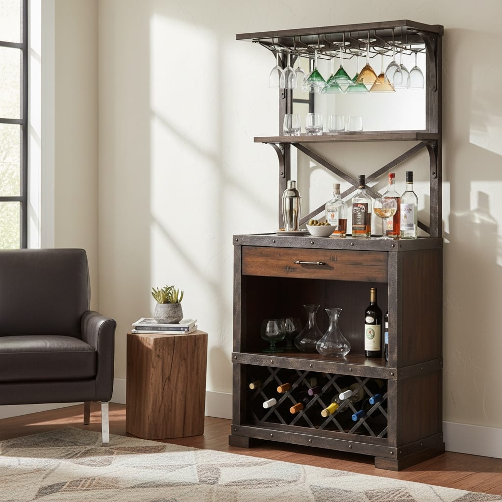 Howard Miller Red Mountain Wine Cabinet Buffet Sideboard