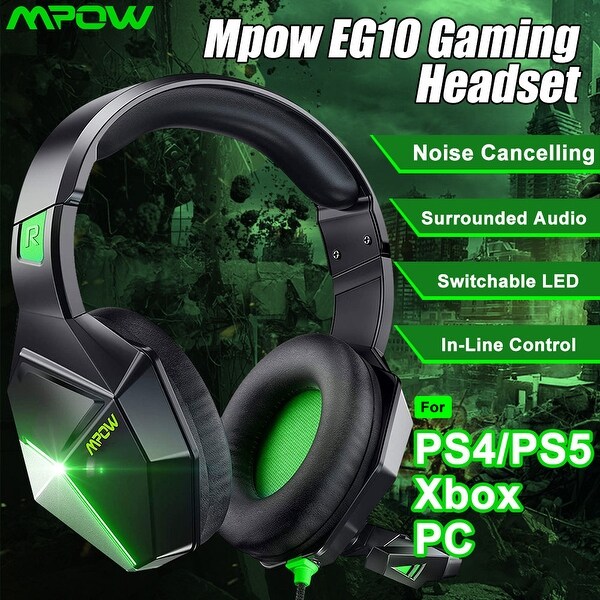 Mpow EG10 Green Gaming Headset 