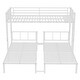 preview thumbnail 6 of 11, Twin over Twin & Twin Bunk Beds for 3, Twin XL over Twin & Twin Bunk Bed Metal Triple Bunk Bed, White