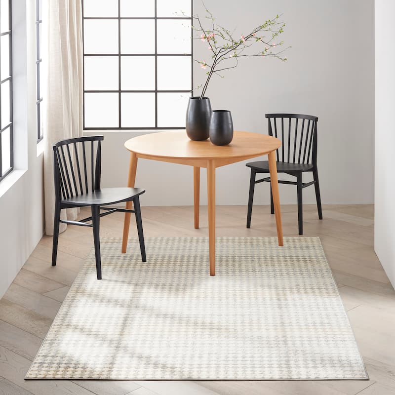 Calvin Klein CK950 Rush Indoor only Cream / Ivory Geometric Area Rug