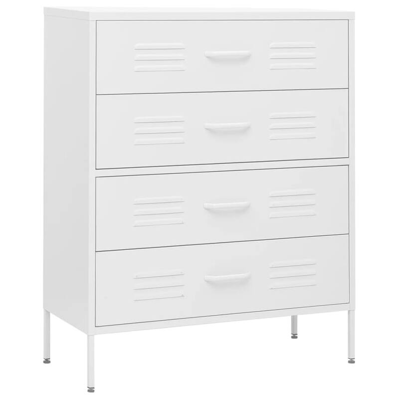 vidaXL Chest of Drawers Dresser for Bedroom Sideboard Storage Cabinet Steel