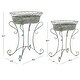 preview thumbnail 39 of 37, SAFAVIEH Hendrick Victorian Scroll Iron Outdoor Planter Set of 2.