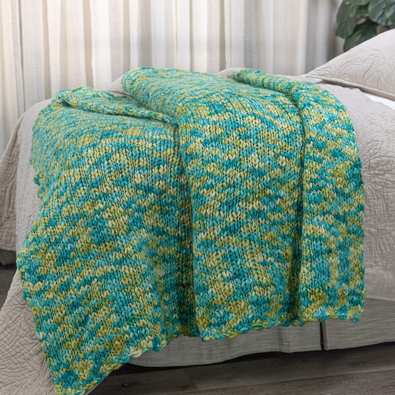 Cottage Home Maddison Wool Acrylic Blend Throw Blanket