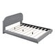 preview thumbnail 26 of 44, Curved Design Teddy Fleece Upholstered Platform Bed Frame