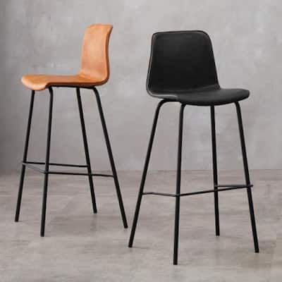 (Set of 2) Erwin Faux Leather Bar & Counter Stool (2 Color Options)