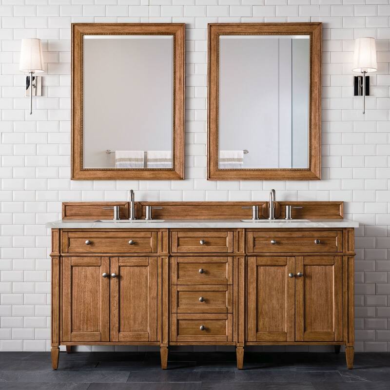 James Martin Vanities 650-V72-3VSL Brittany 72" Double Basin Poplar