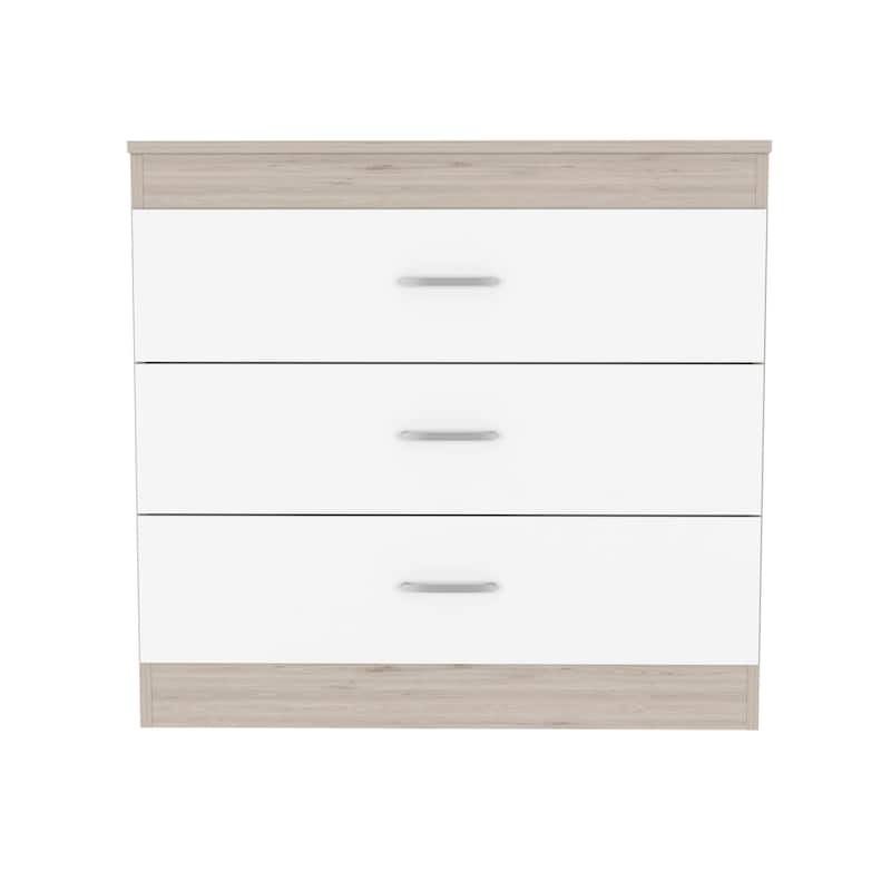 3 Drawer Dresser, Superior Top, Metal Hardware