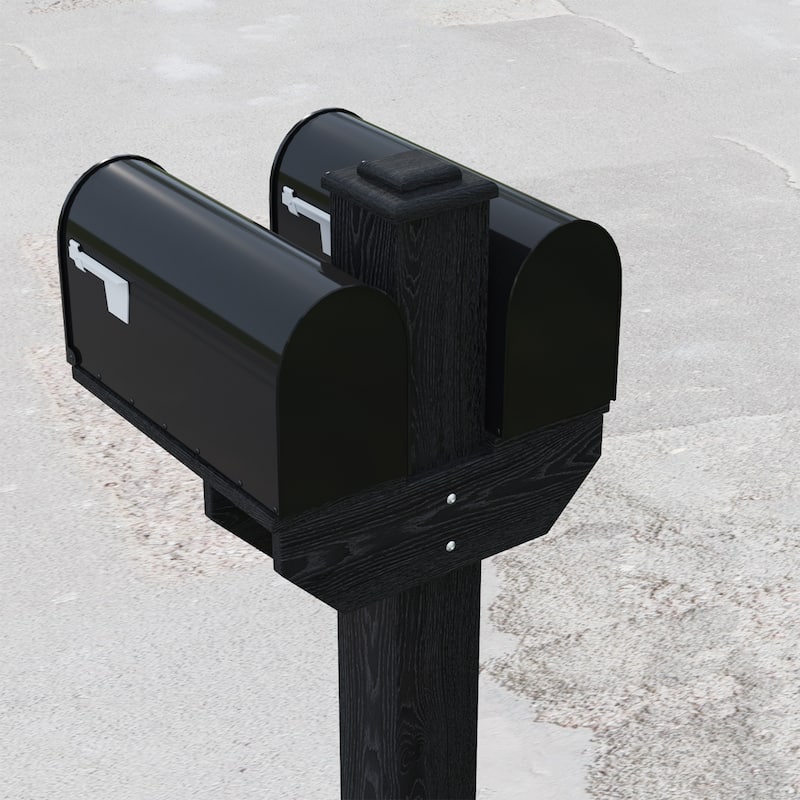 All-Weather HDPS Mailbox Post Black