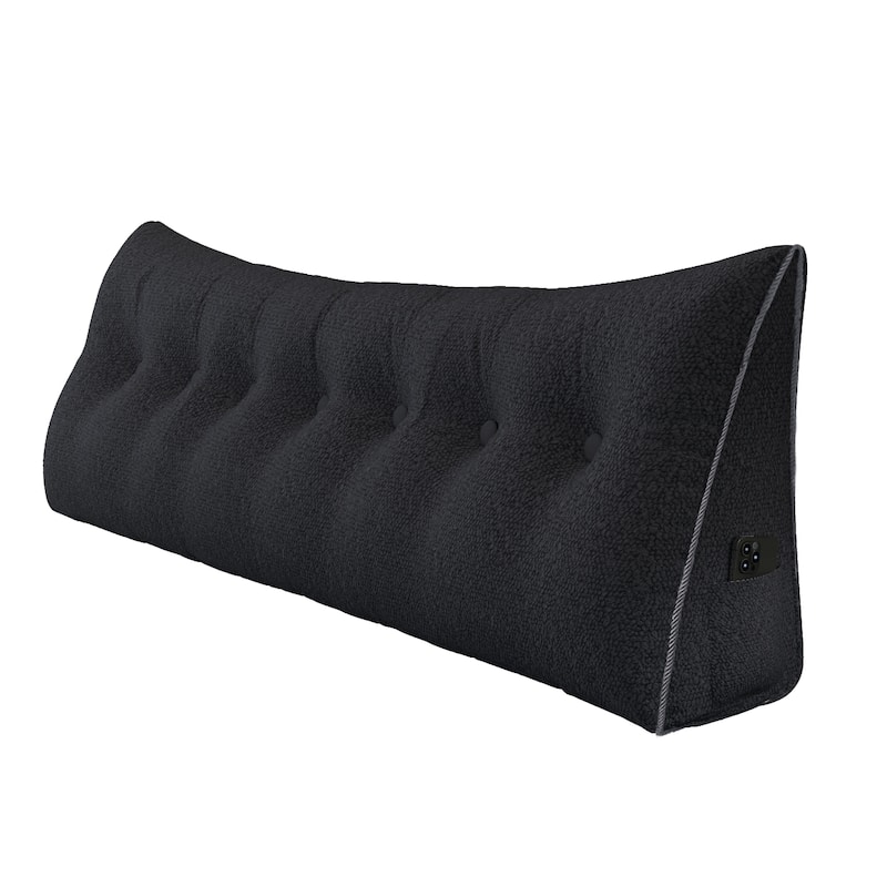 WOWMAX Bed Rest Wedge Bolster Daybed Dorm Bunk Bumper Reading Pillow - King