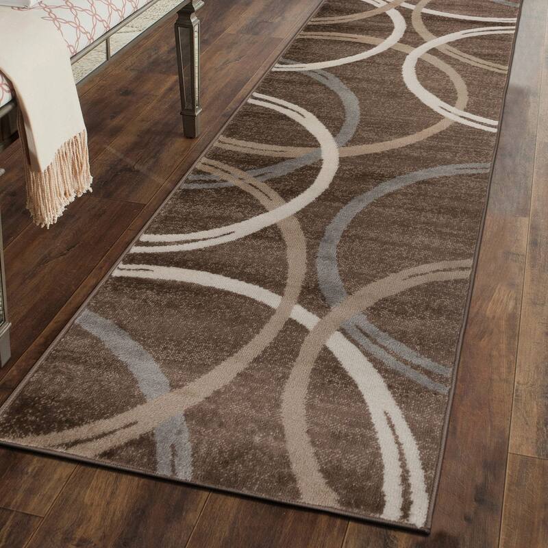 World Rug Gallery Contemporary Abstract Circles Design Area Rug
