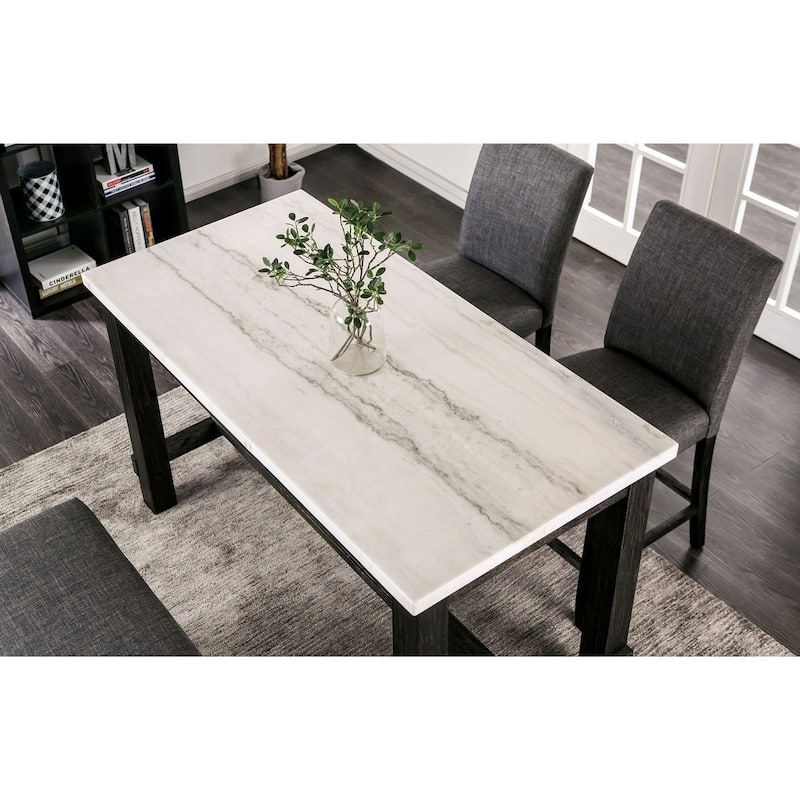 Furniture of America Shap Rustic Black 60-inch Counter Height Table (Table Only)