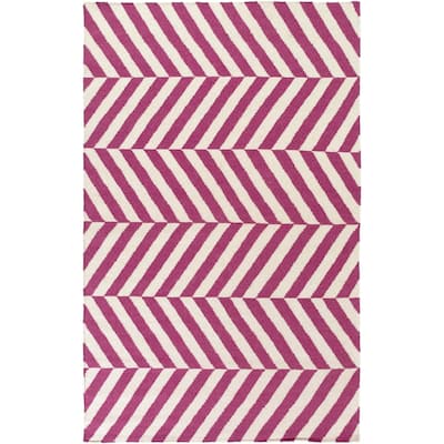 Flatweave Lugano Striped Wool Area Rug