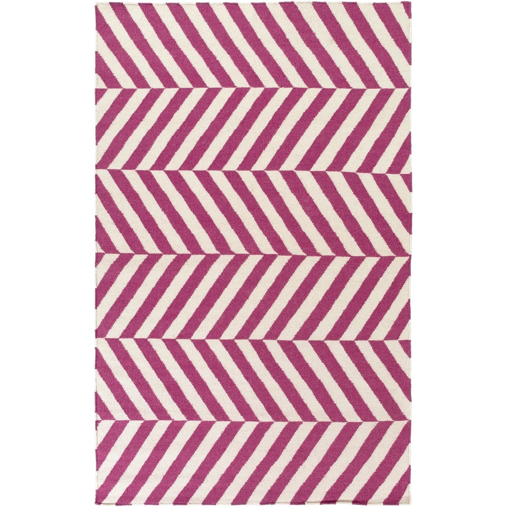 Flatweave Lugano Striped Wool Area Rug