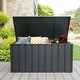 preview thumbnail 11 of 15, Outdoor Storage Deck Box Waterproof, Large Patio Storage Bin (Dark Gray) 120 Gallon
