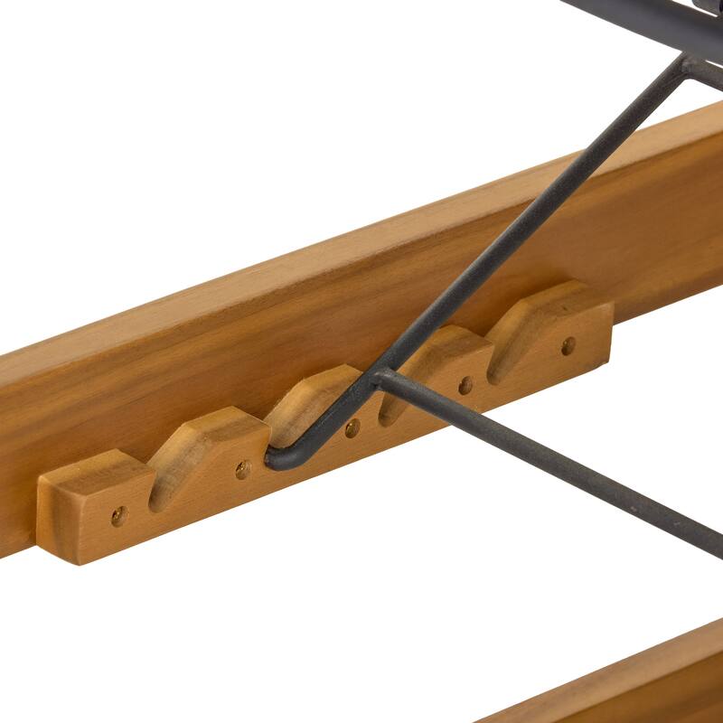 Emile Outdoor Mesh and Wood Chaise Lounge by Christopher Knight Home