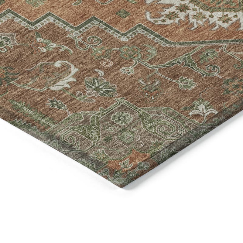 HomeRoots Oriental Traditional Rectangle Outdoor Rug