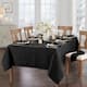 Caiden Elegance Damask Tablecloth - 60"x144" - Black