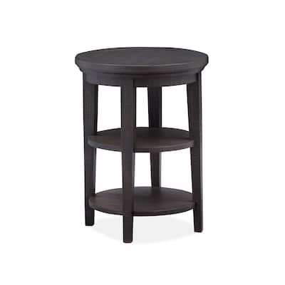 Magnussen Home Westley Falls Graphite Round Accent End Table - 18''W x 18''D x 24''H