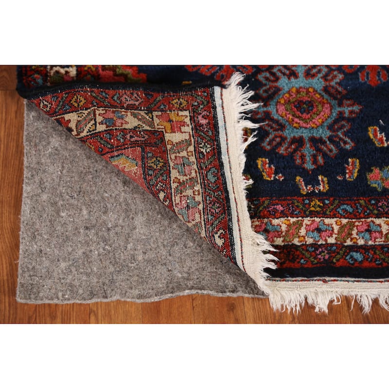 Malayer Minakhani Persian Vintage Runner Rug Handmade Wool Carpet - 3'4" x 16'7"