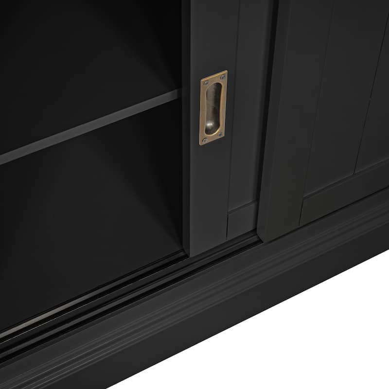 Modern Bookshelf Suite, 83.4" Wood Bookcase with Doors & Drawers, 4-Tier Large Storage Cabinet, Large LED Display Shelf