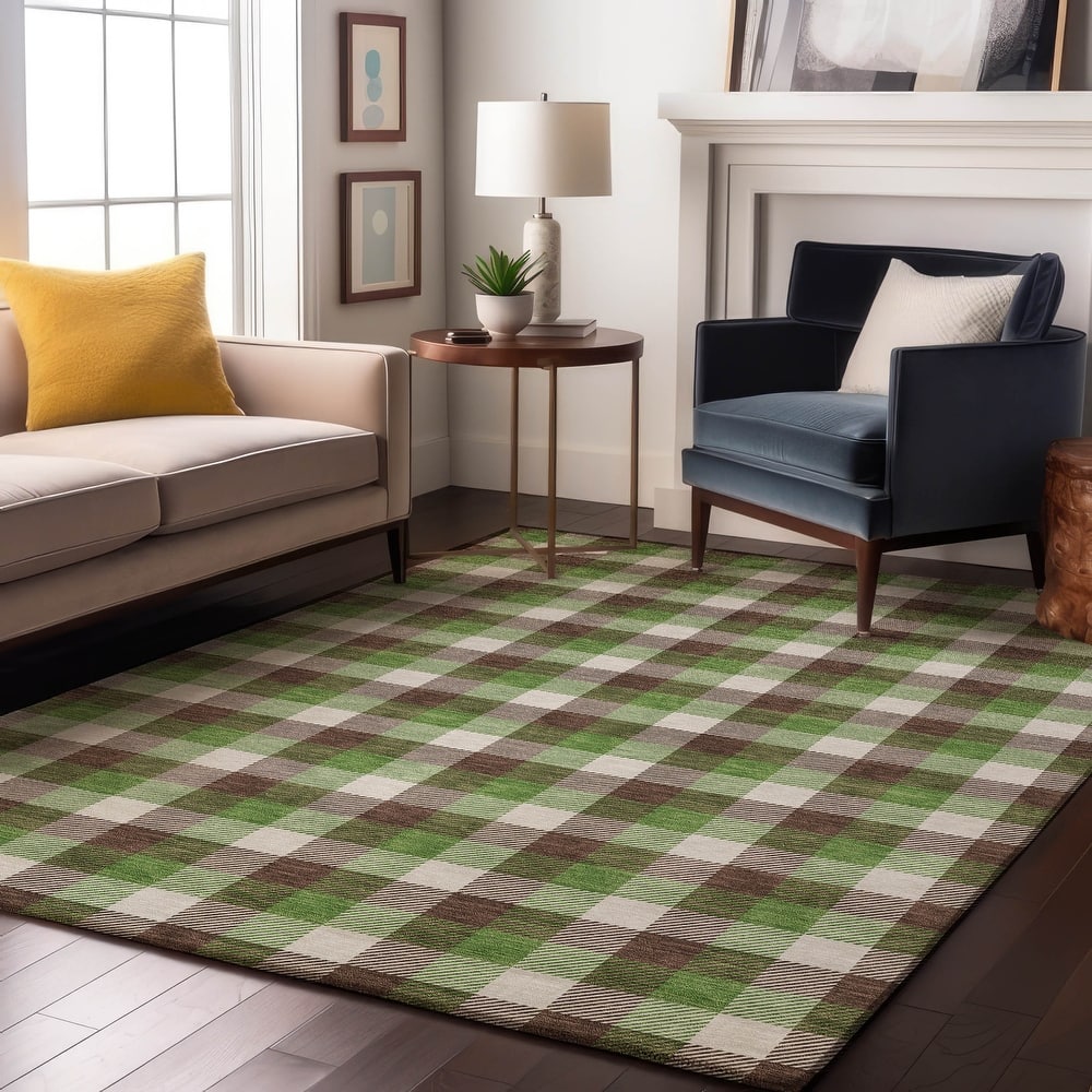 Premium Washable Super Soft Plaid Mayfield Rug