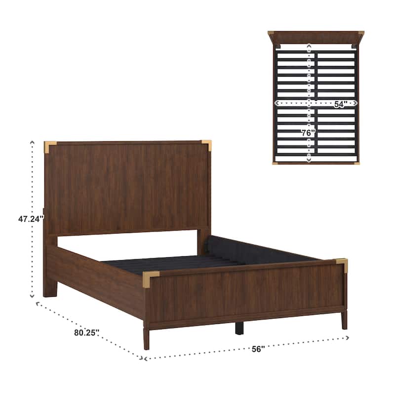 Khourush Low Profile Campaign Platform Bed by iNSPIRE Q Modern