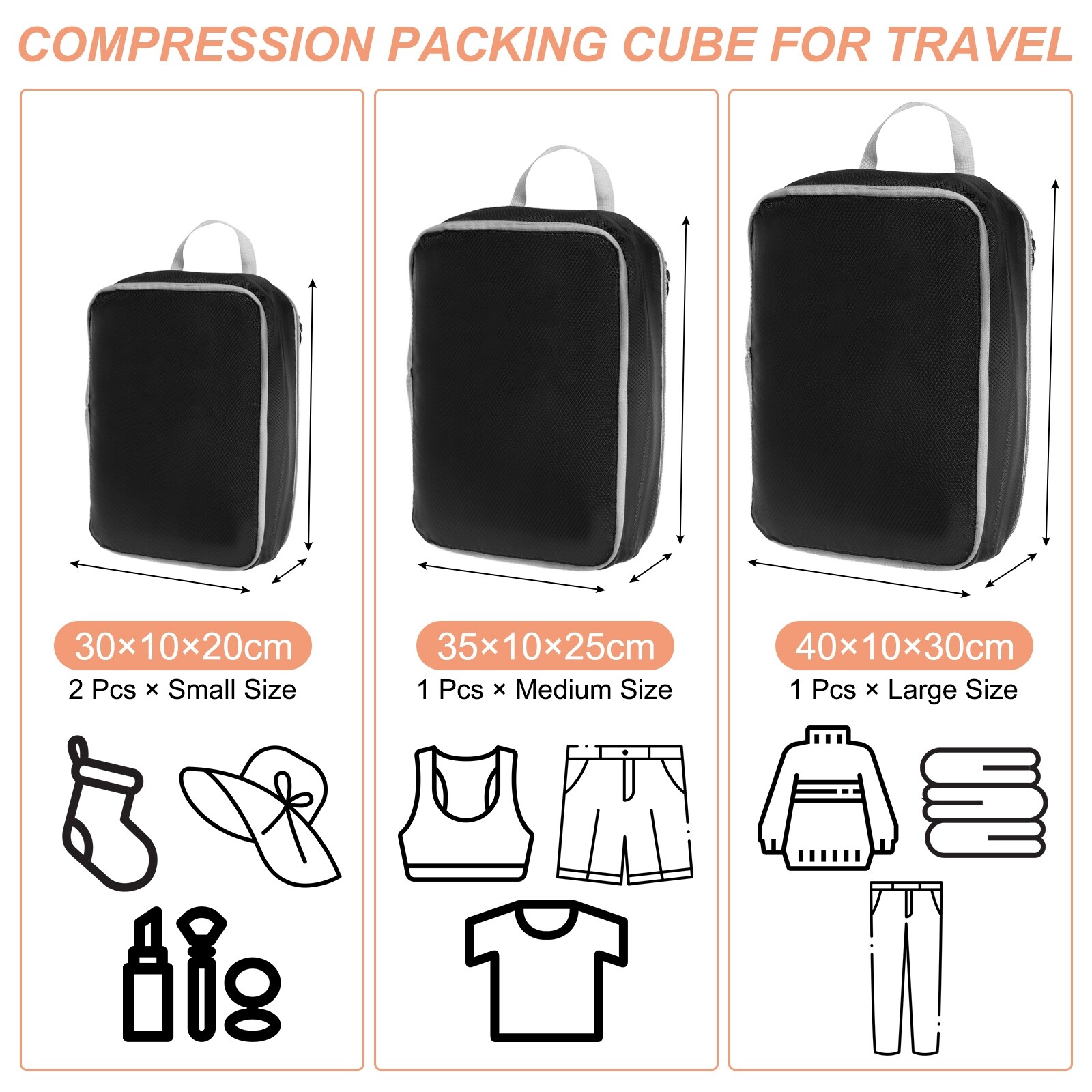 Travel Accessories Small Compression Packing Cube