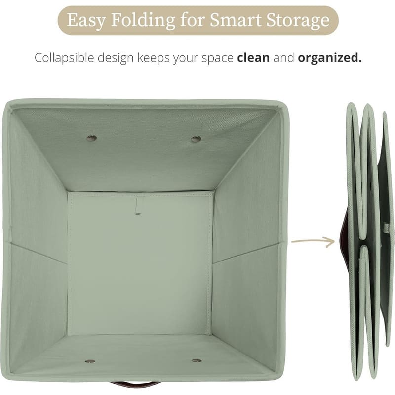 Cube Storage Bin with Labels, Fabric Storage Cubes