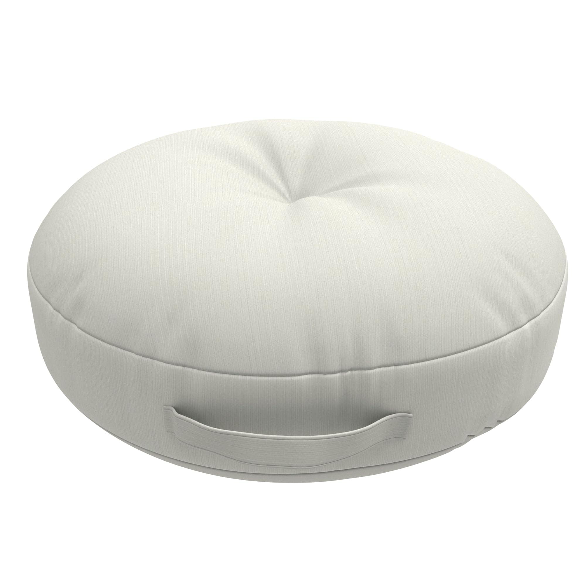 Covers&All Sunbrella Round Seat Cushion with Handle, Plush Outdoor Pillows and Chair Cushions for Home or Patio