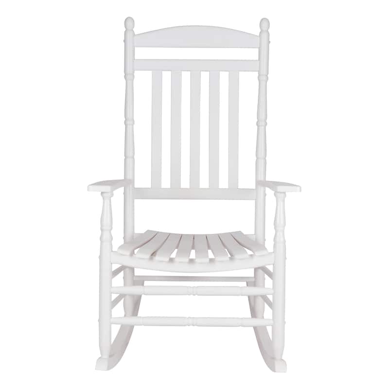 Rhode Island Genuine Hardwood Ergonomic Rocking Chair with Finials