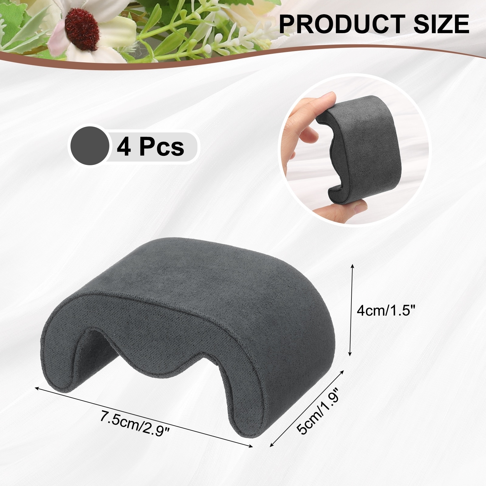 Watch Case Pillows, m Shaped Watch Display Pillow Velvet Watch Cushion Replacement for Watch Bracelet Display Storage