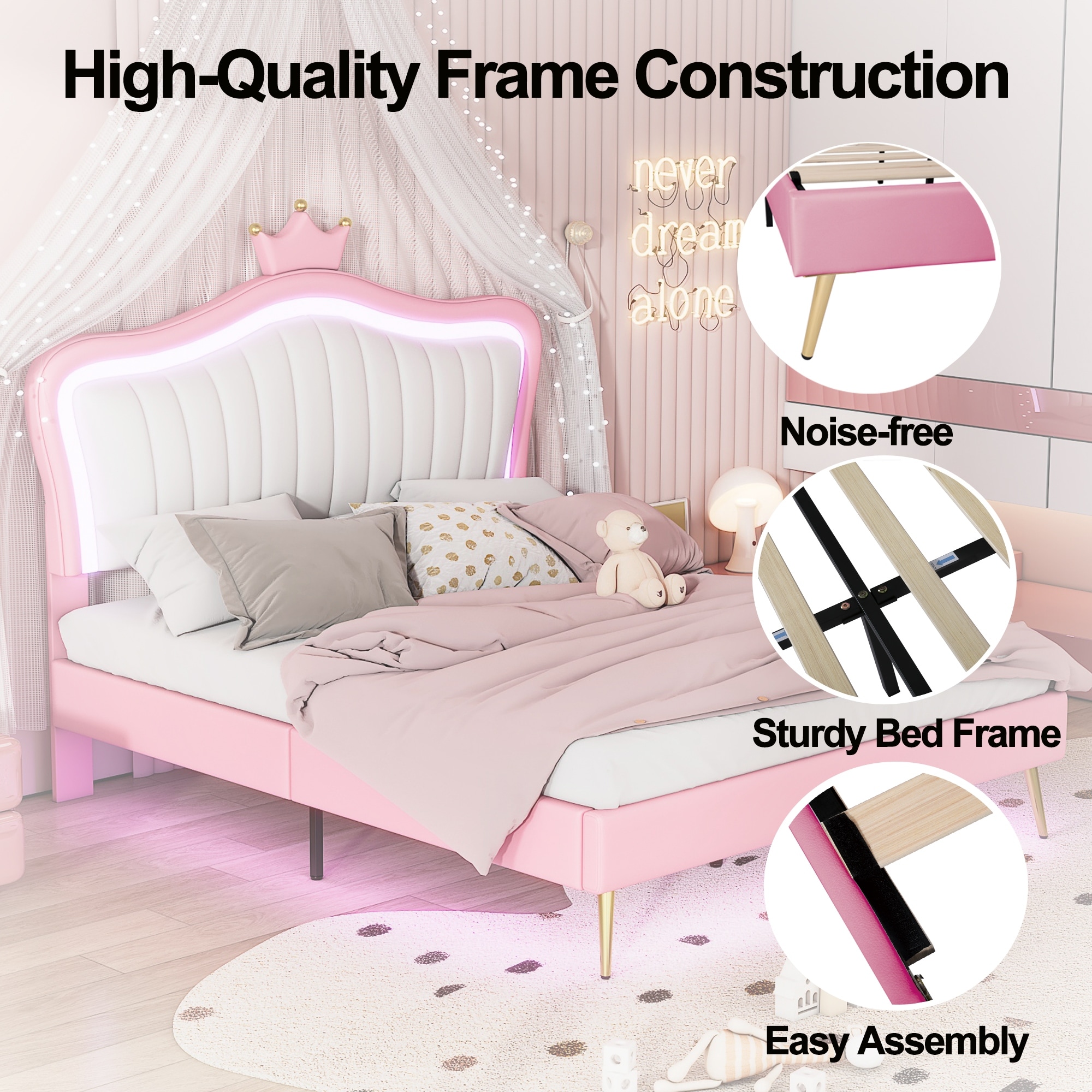 Queen size princess bed frame new arrivals