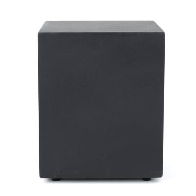 Aidan Outdoor Lightweight Concrete Tank Holder Side Table by Christopher Knight Home
