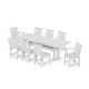 preview thumbnail 12 of 10, POLYWOOD Oxford 9-Piece Farmhouse Dining Set with Trestle Legs White