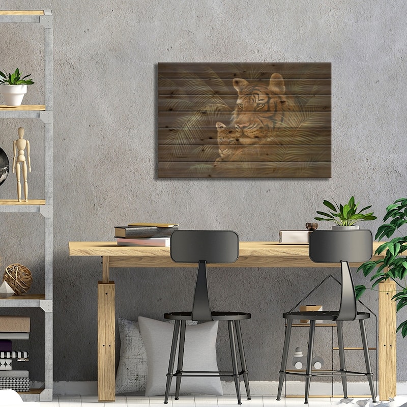 Endangered Love Print On Wood by Ruane Manning - Multi-Color