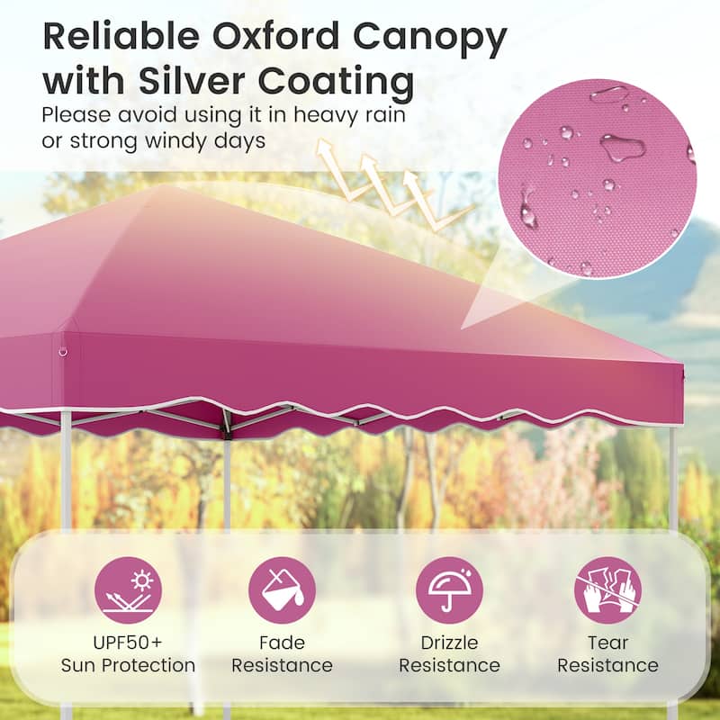 Gymax 10 X 10 FT Pop up Canopy Tent Portable Foldable Patio Shelter w/