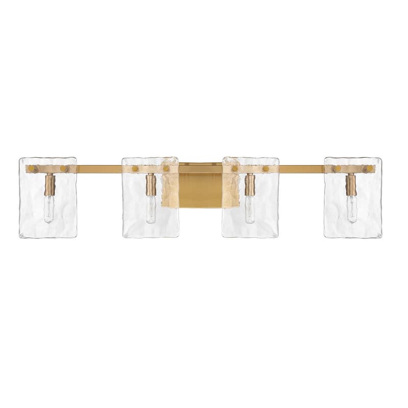Genry 4-Light Bathroom Vanity Light - Warm Brass