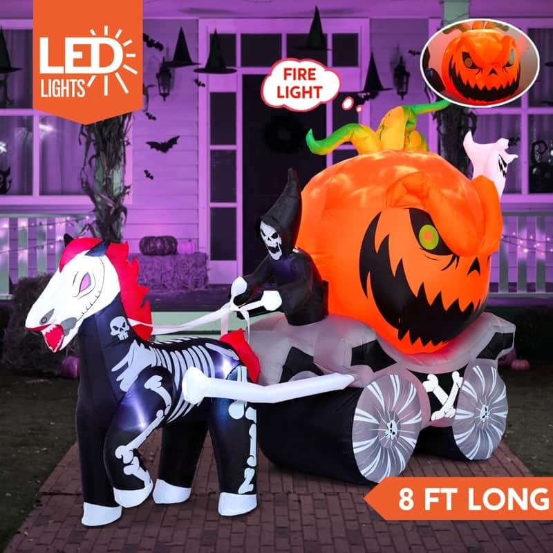 8 FT Halloween Inflatable Carriage
