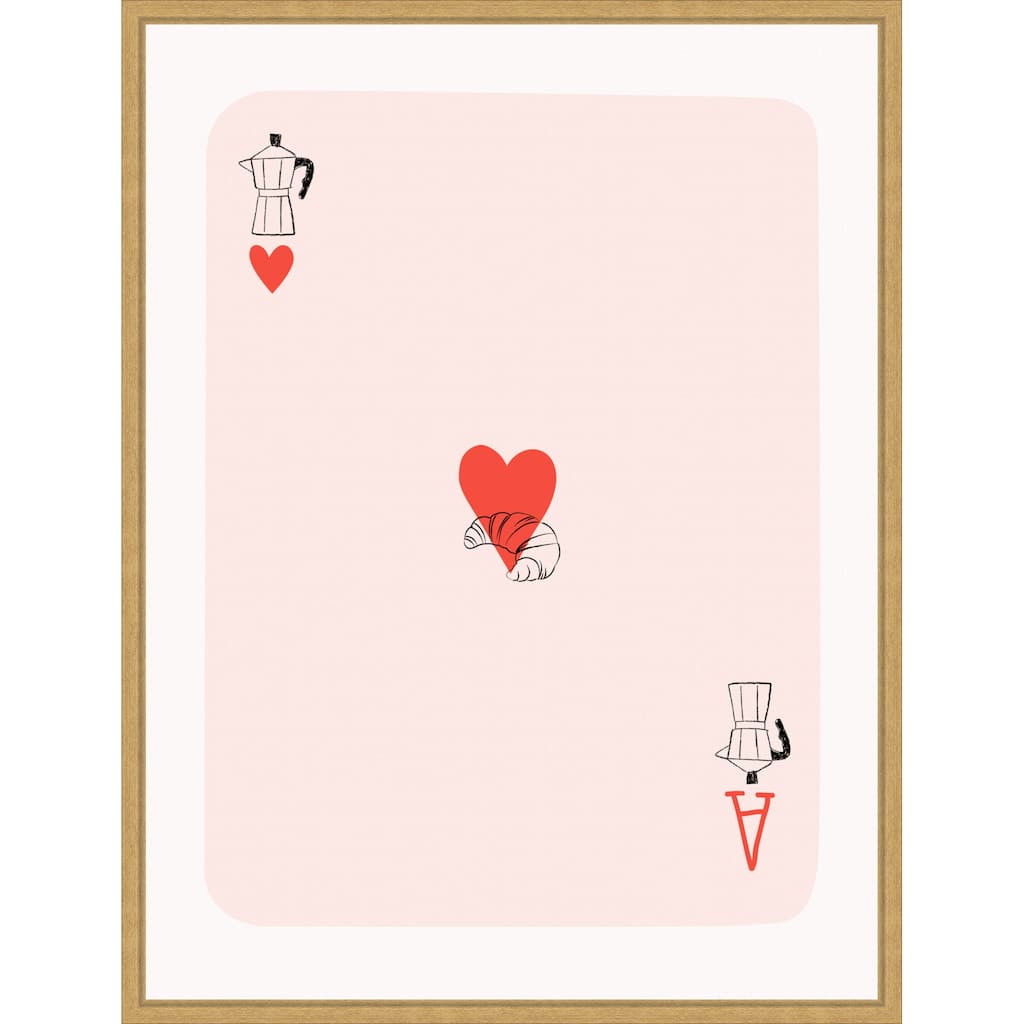 Card by Elizabeth C (23 x 30 in.), Framed Canvas Wall Art Print